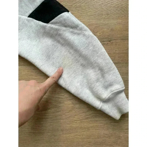 Vintage 80s Adidas Full Zip Sweatshirt Jacket Trefoil Men's M Gray Retro - Picture 13 of 14